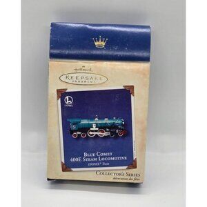 HALLMARK KEEPSAKE ORNAMENT BLUE COMET 400E STEAM LOCOMOTIVE LIONEL 2002